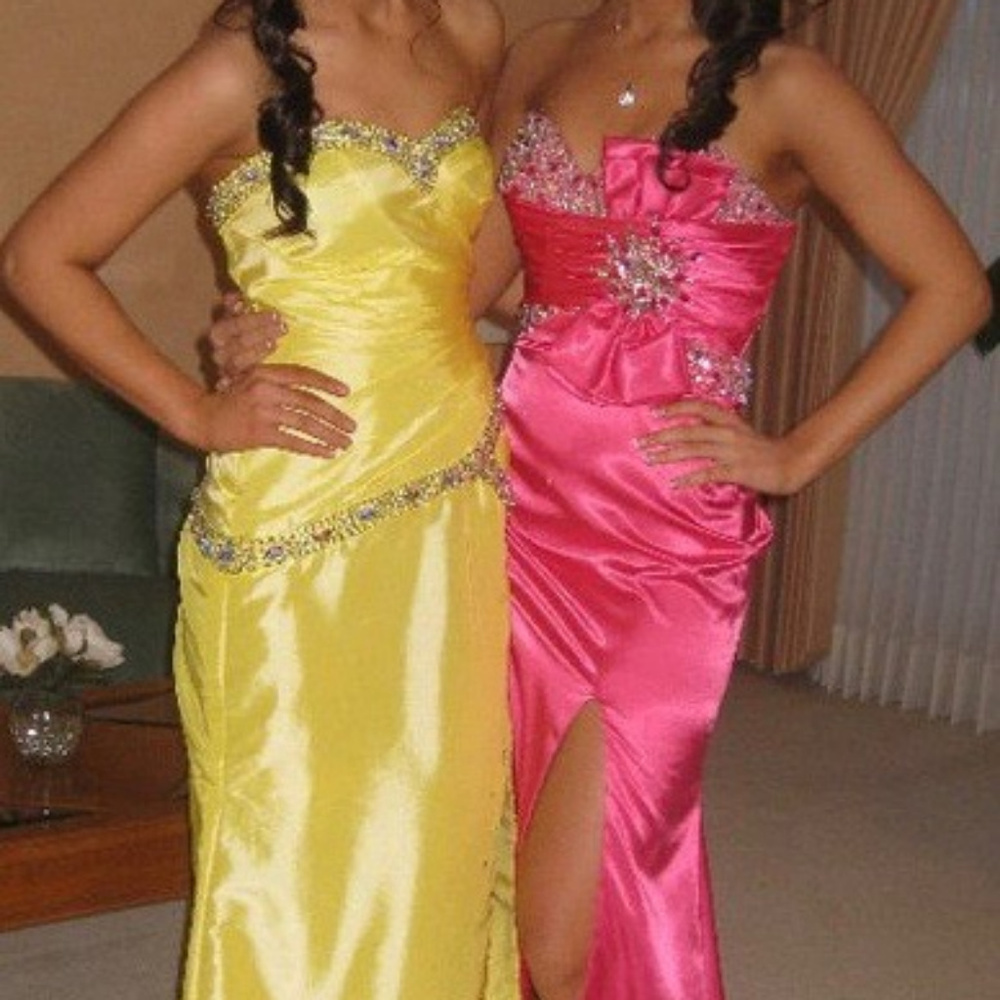 size 4 prom dress - yellow